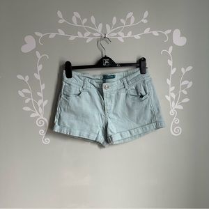 Blue Teal Colori Mini Shorts in size US 30